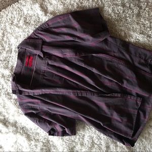 Purple plaid casual shirt